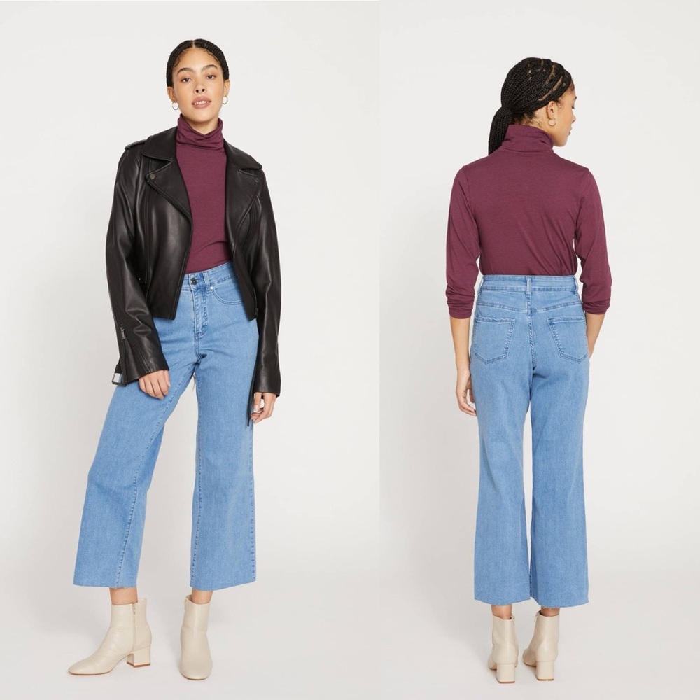 Universal Standard Jackie High Rise Cropped Jeans California Blue New Tags 2 - Picture 2 of 5